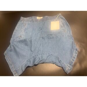 One Teaspoon NWT Calypsos Harem Mid Length Shorts‎ Blue Denim Size Small